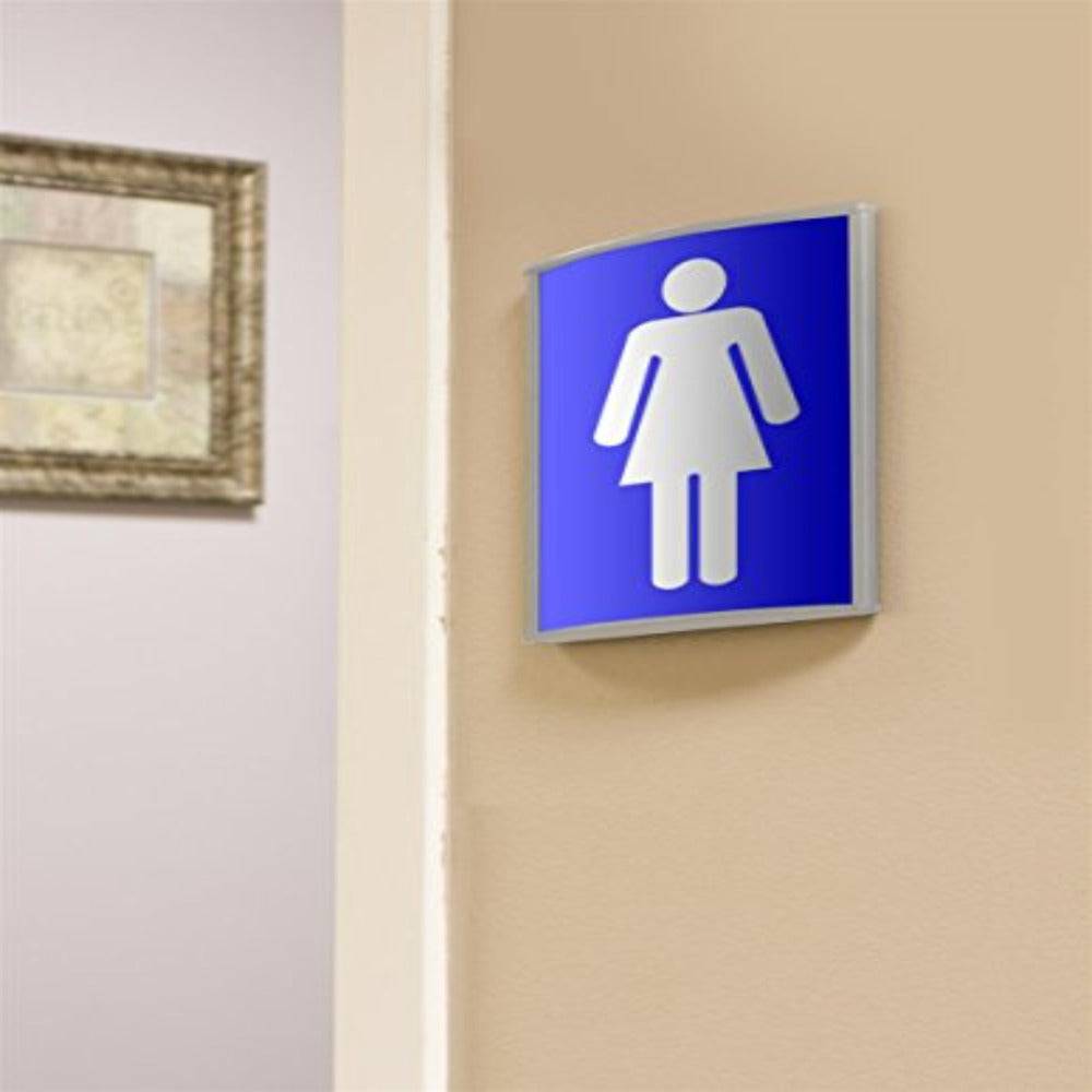 Curved Office Sign Holder 6" x 6" (Set of 5) – Wall/Door Mount - Altavista Signs