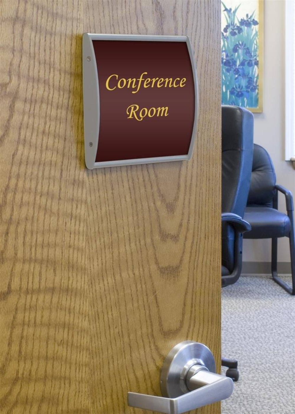 Curved Office Sign Holder 6" x 6" (Set of 5) – Wall/Door Mount - Altavista Signs