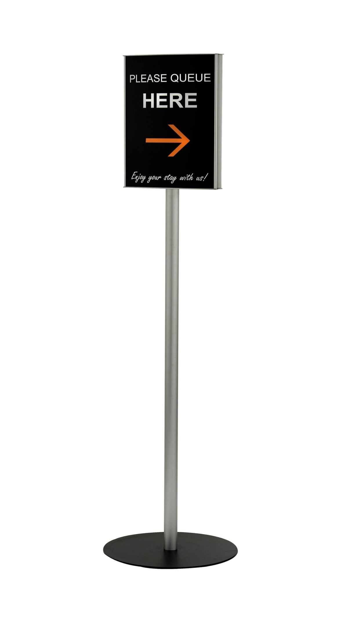 DSP5U-Double Sided Post Sign-Floor mounted V-Letter x11" on P40 - Altavista Signs