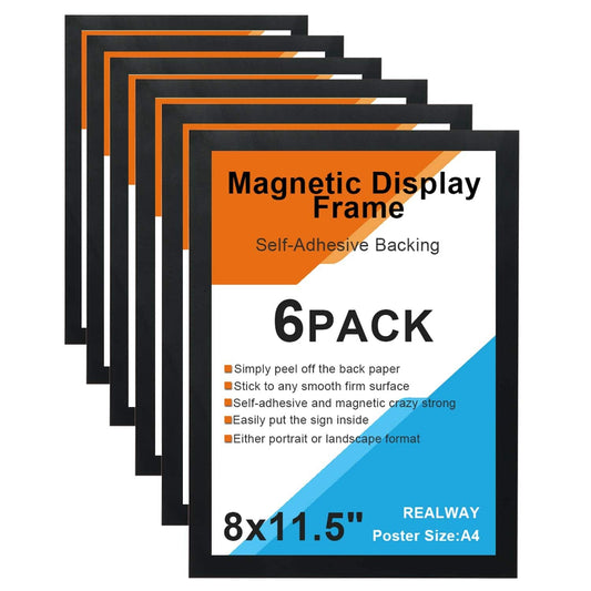 Letter Size 8"x11.5" Self-Adhesive Magnetic Display Frame Double Sided - Altavista Signs