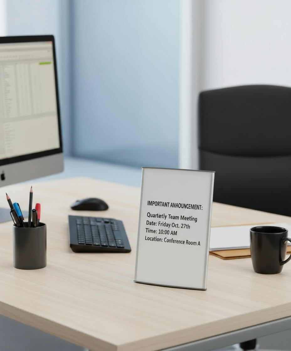 Office Desk Name Plate Stands - 210mm x 150mm