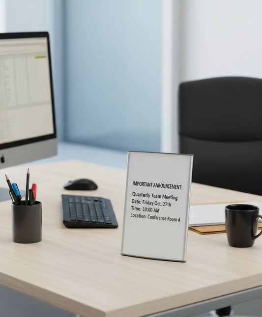 Office Desk Name Plate Stands - 210mm x 150mm