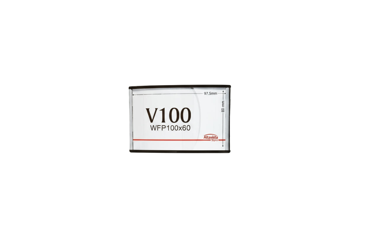 Office Sign Holder for Wall or Door Mount - H 60 mm x W 100 mm. Set of 6 - Altavista Signs