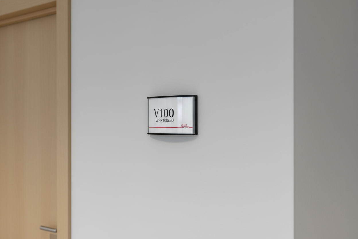 Set of 6 Office Sign Holders – 60 mm x 100 mm Wall or Door Mount