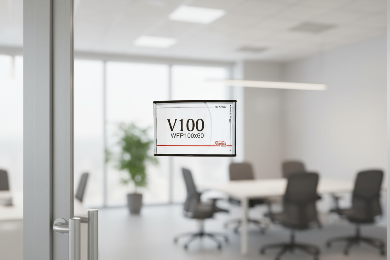 Set of 6 Office Sign Holders – 60 mm x 100 mm Wall or Door Mount
