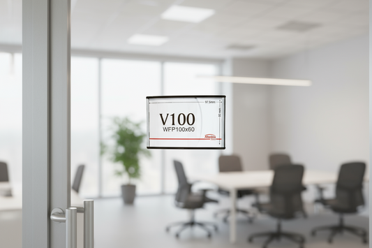 Set of 6 Office Sign Holders – 60 mm x 100 mm Wall or Door Mount