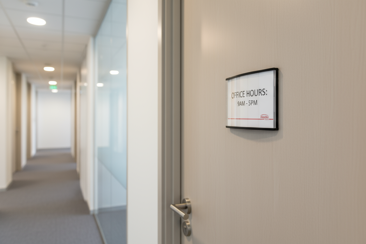 Set of 6 Office Sign Holders – 60 mm x 100 mm Wall or Door Mount