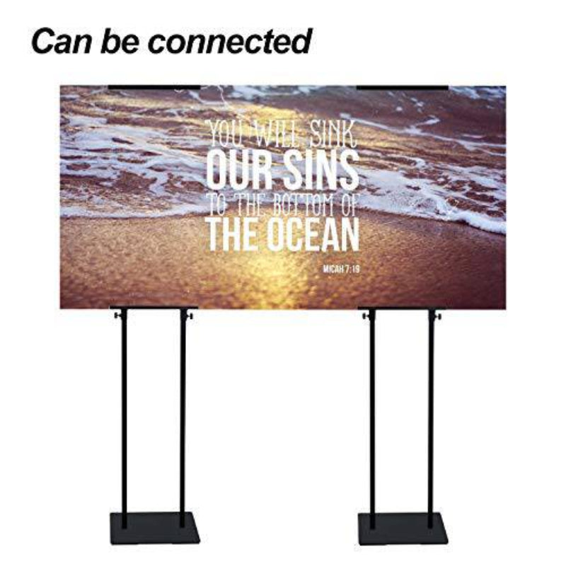 Heavy Duty Poster Stand Non-Slip Mat Base, Adjustable Up to 78 inch - Altavista Signs