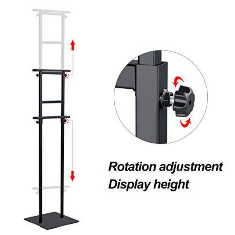 Heavy Duty Poster Stand Non-Slip Mat Base, Adjustable Up to 78 inch - Altavista Signs