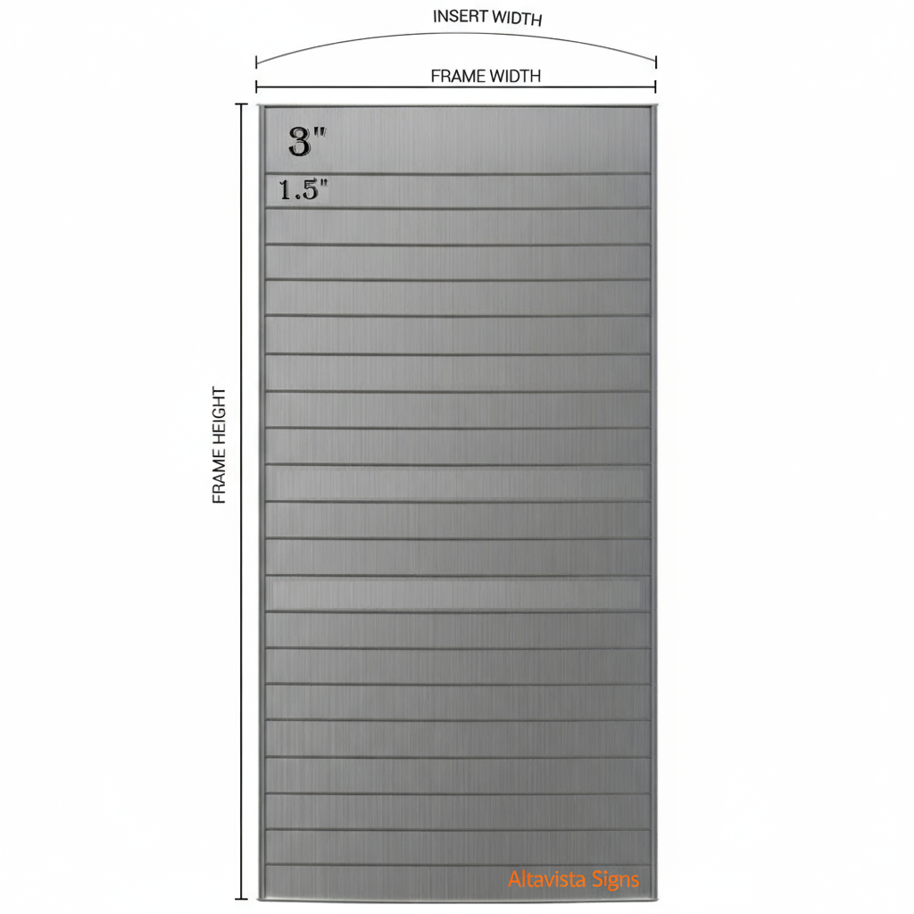 Aluminum Modular Wall Directory Sign with 21 Sections - 36.15" H x 15.74" W - Altavista Signs