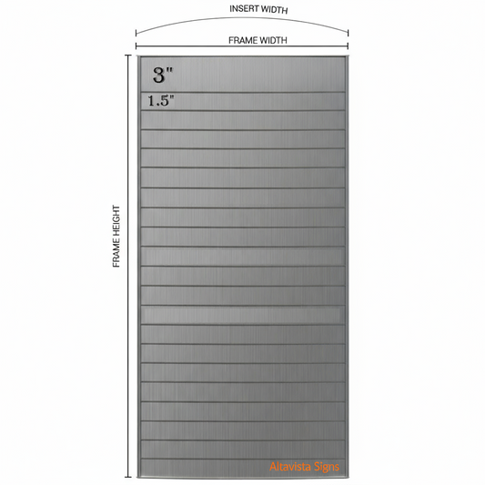 Aluminum Modular Wall Directory Sign with 21 Sections - 36.15" H x 15.74" W - Altavista Signs