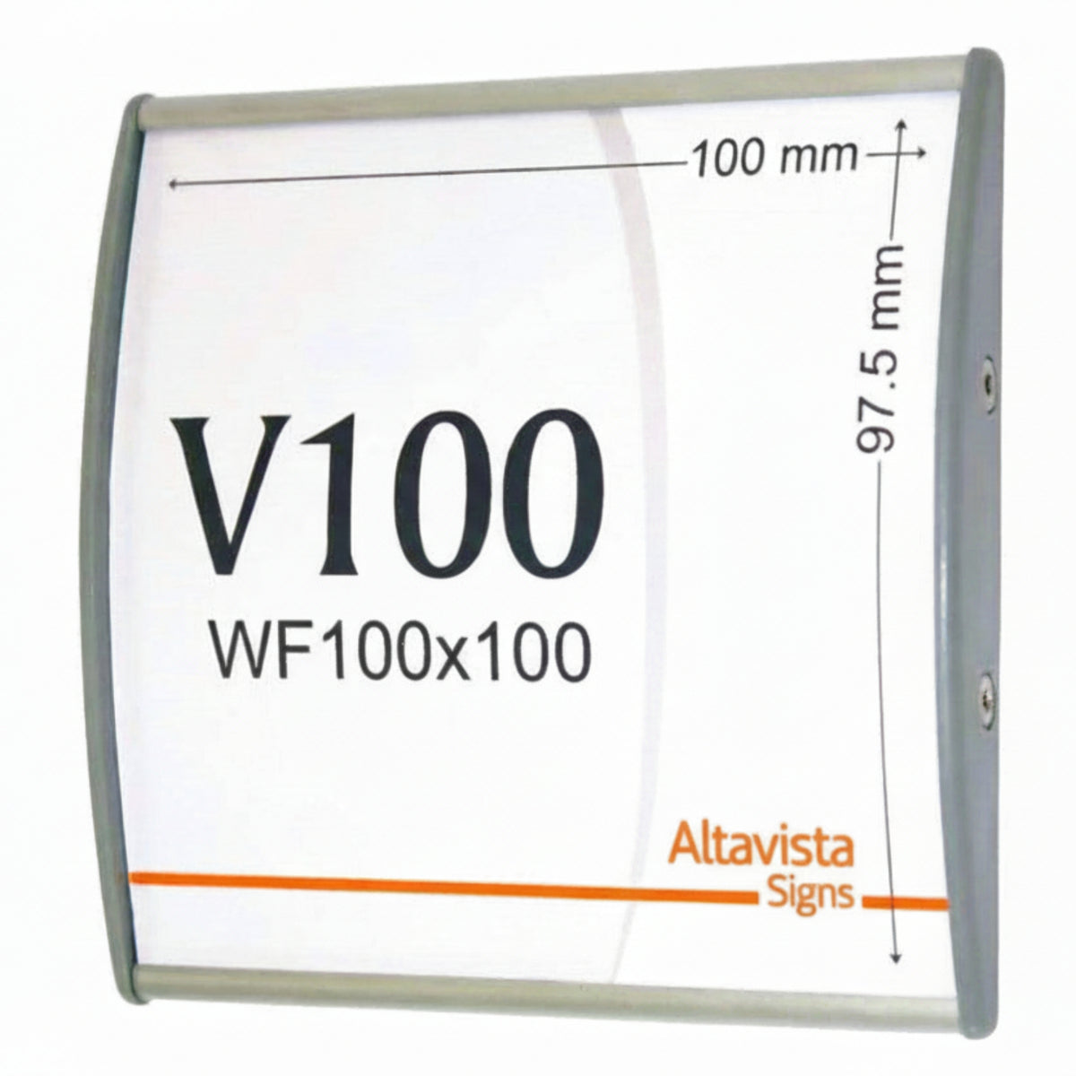 Office Sign Holder for Wall or Door Mount - 4.00" x 4.00". Set of 5 - Altavista Signs