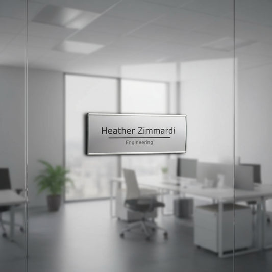 Office Sign Holder for Wall or Door Mount - 6.00" H x 14.00" W. Set of 180 - Altavista Signs