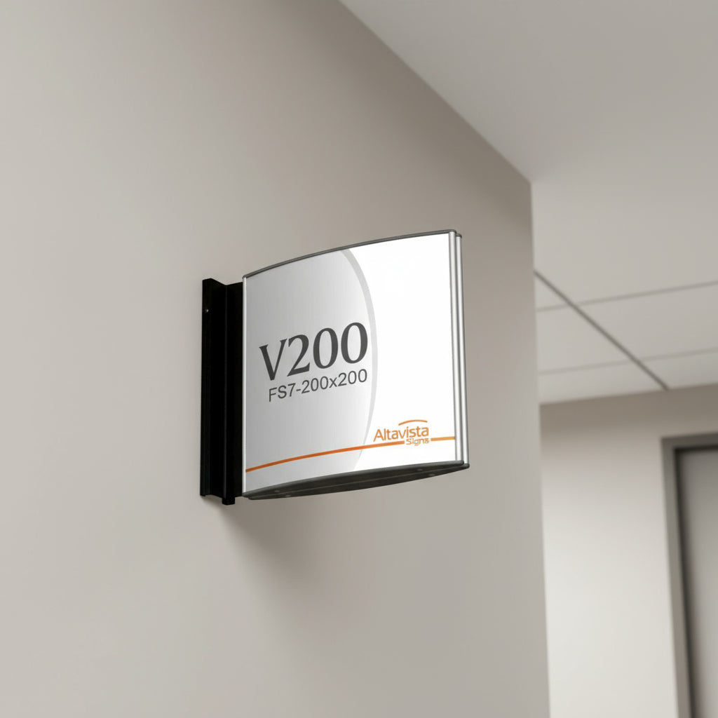 Office Hallway Flag Sign - 8.00" H x 8.00" W. Set of 2 - Altavista Signs