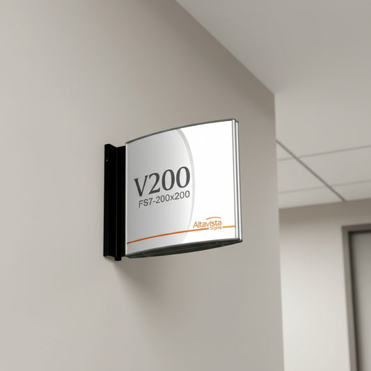 Office Hallway Flag Sign - 8.00" H x 8.00" W. Set of 2 - Altavista Signs