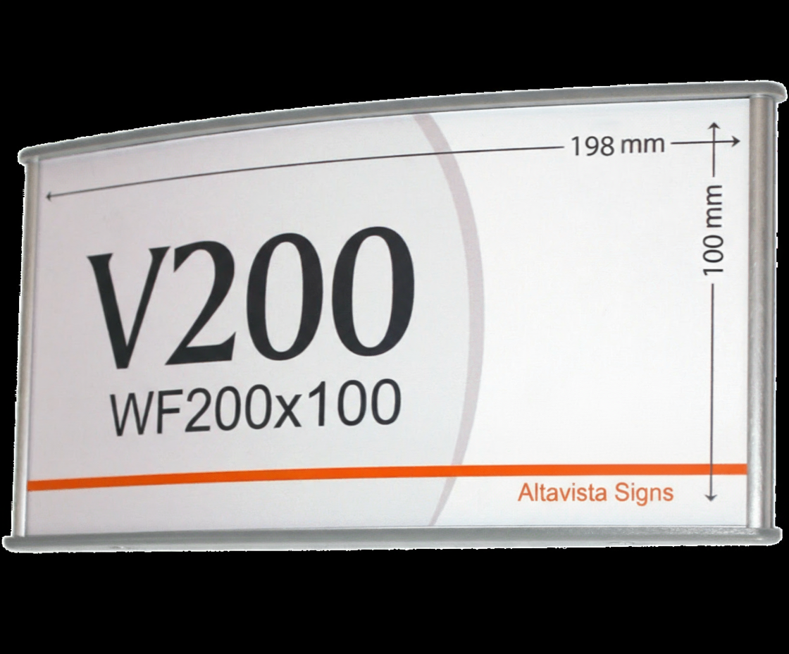 Office Sign Holder for Wall or Door Mount - H 100 mm x W 200 mm. Set of 3 - Altavista Signs