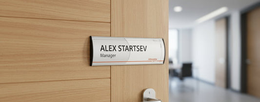 Office Sign Holder for Wall or Door Mount -  H 120 mm x W 300 mm - Altavista Signs