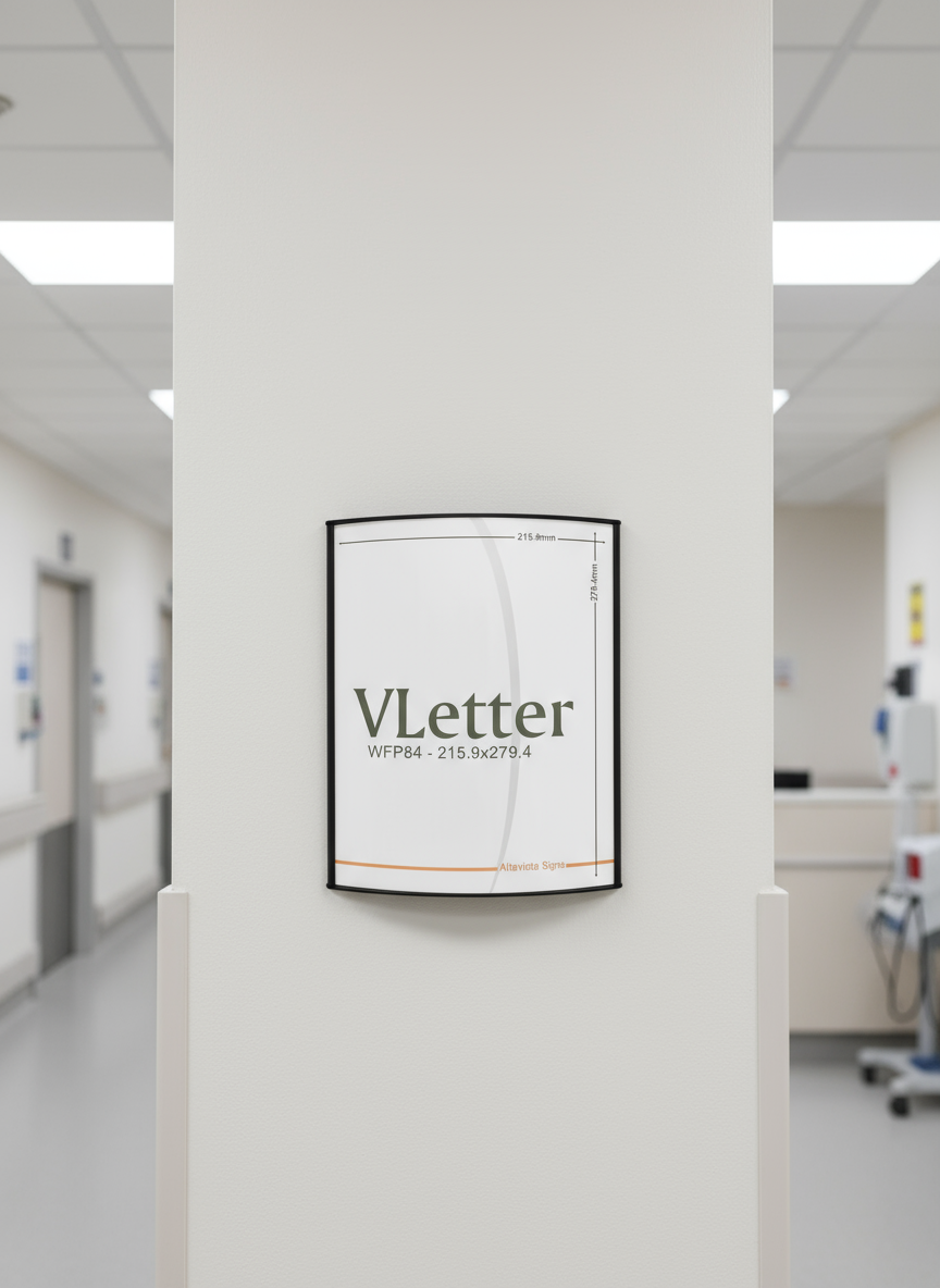 Office Sign Holder Wall or Door Mount -Letter 11.00" H x 8.50" W. SET OF 18 - Altavista Signs