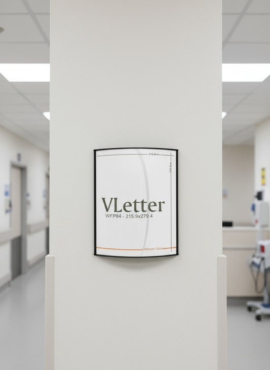 Office Sign Holder Wall or Door Mount -Letter 11.00" H x 8.50" W. SET OF 18 - Altavista Signs