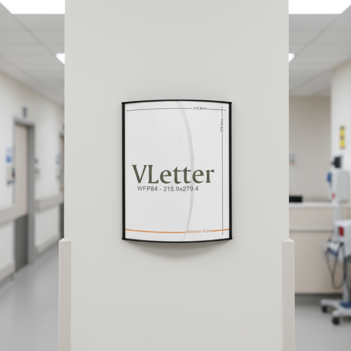 Office Sign Holder Wall or Door Mount -Letter 11.00" H x 8.50" W. SET OF 18 - Altavista Signs