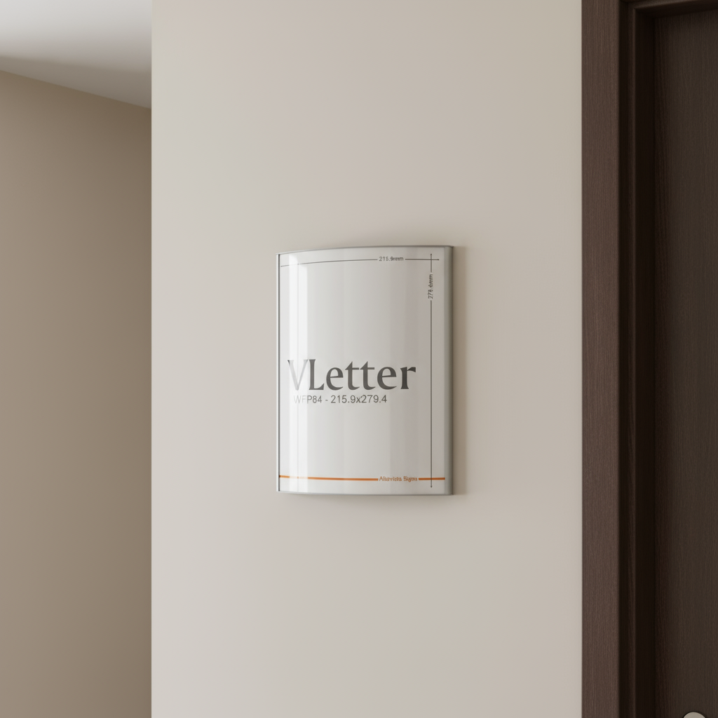 Office Sign Holder Wall or Door Mount -Letter 11.00" H x 8.50" W. SET OF 18 - Altavista Signs