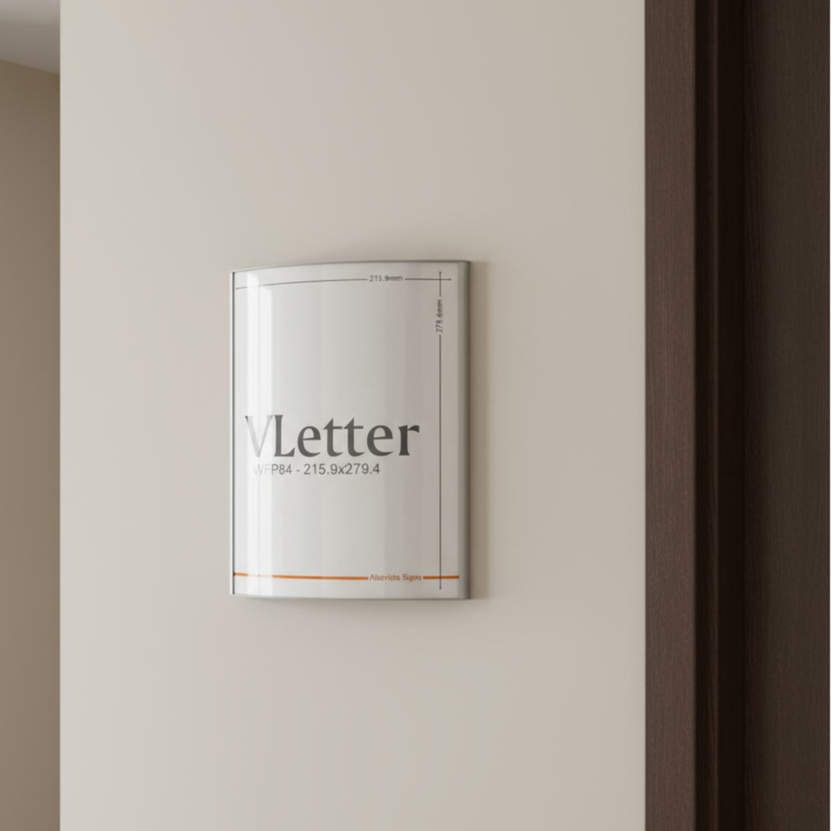 Office Sign Holder Wall or Door Mount -Letter 11.00" H x 8.50" W. SET OF 18 - Altavista Signs