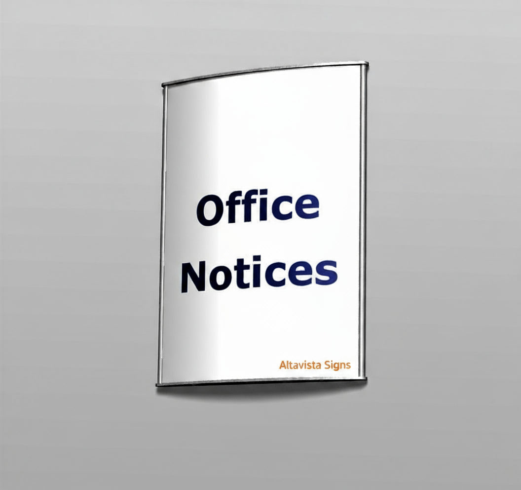 Office Sign Holder Wall or Door Mount -Letter 11.00" H x 8.50" W. SET OF 5 - Altavista Signs