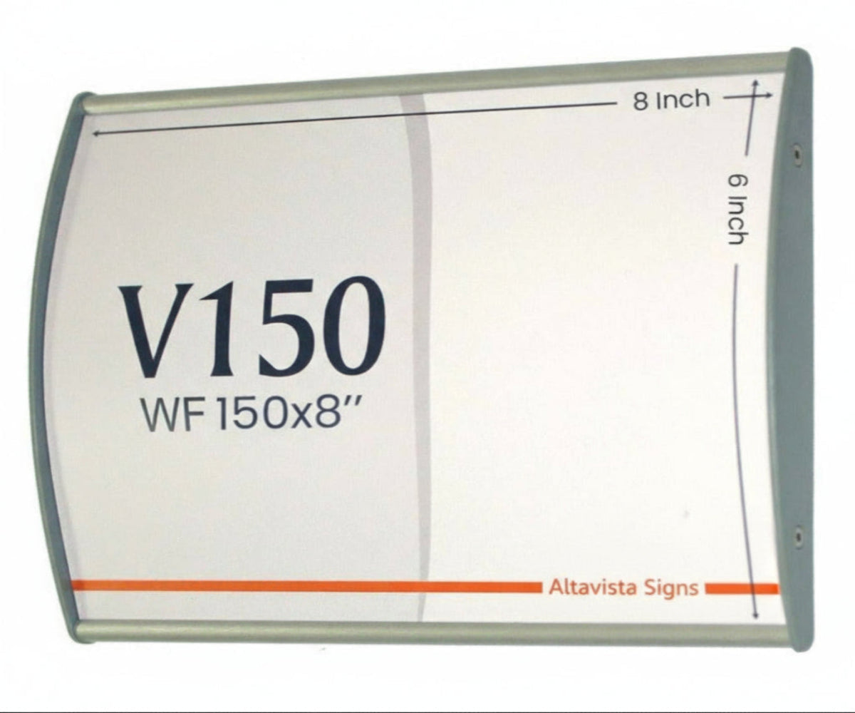 Office Sign Holder for Wall or Door Mount - 6.00" H x 8.00" W - Altavista Signs