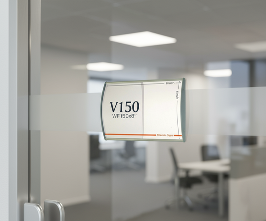 6x8 Inch Office Sign Holder – Wall or Door Mount