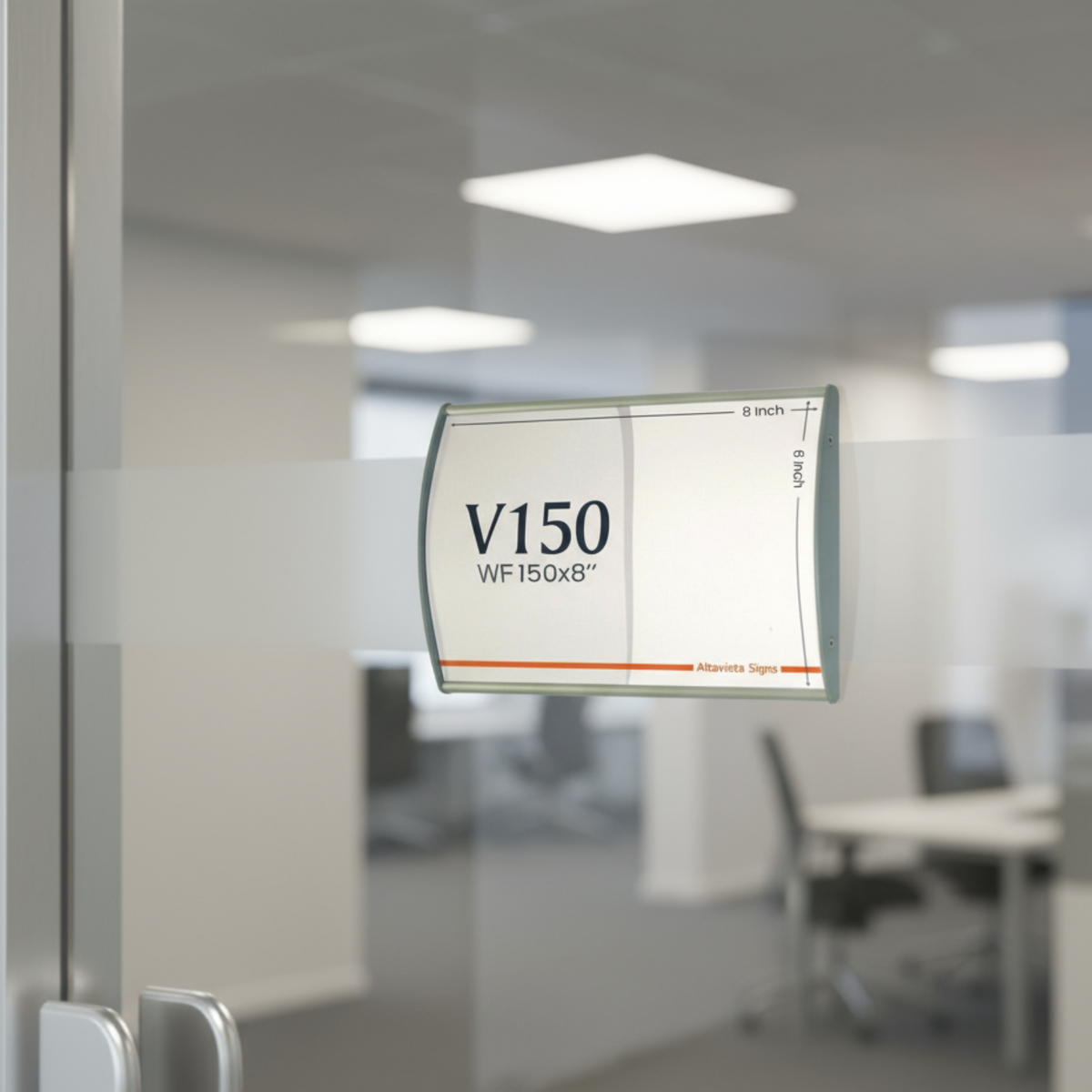 6x8 Office Sign Holder – Aluminum Wall or Door Frame
