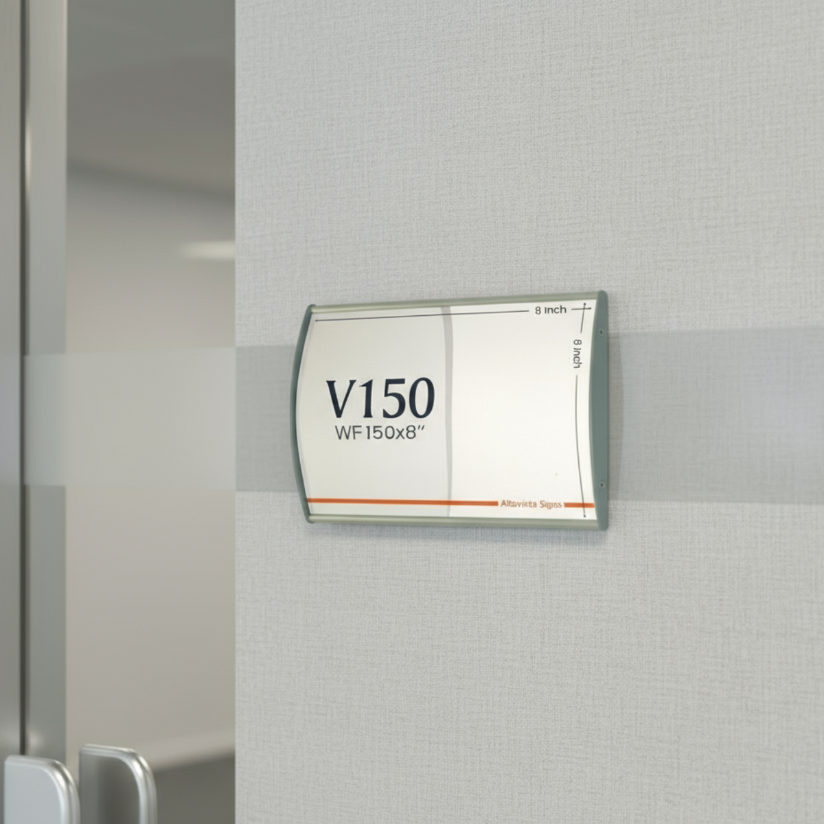 6x8 Office Sign Holder – Aluminum Wall or Door Frame