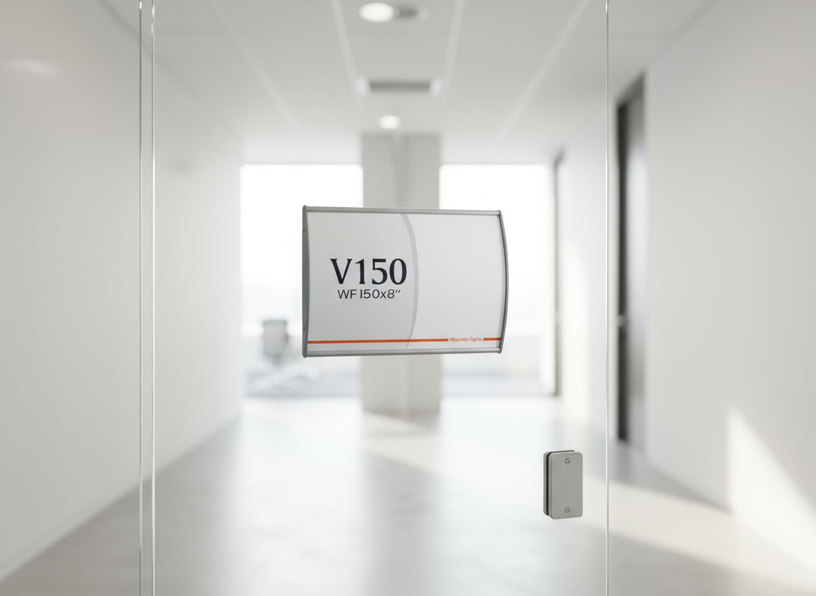 Set of 2 Office Sign Holders – 6x8 Inch Wall or Door Mount