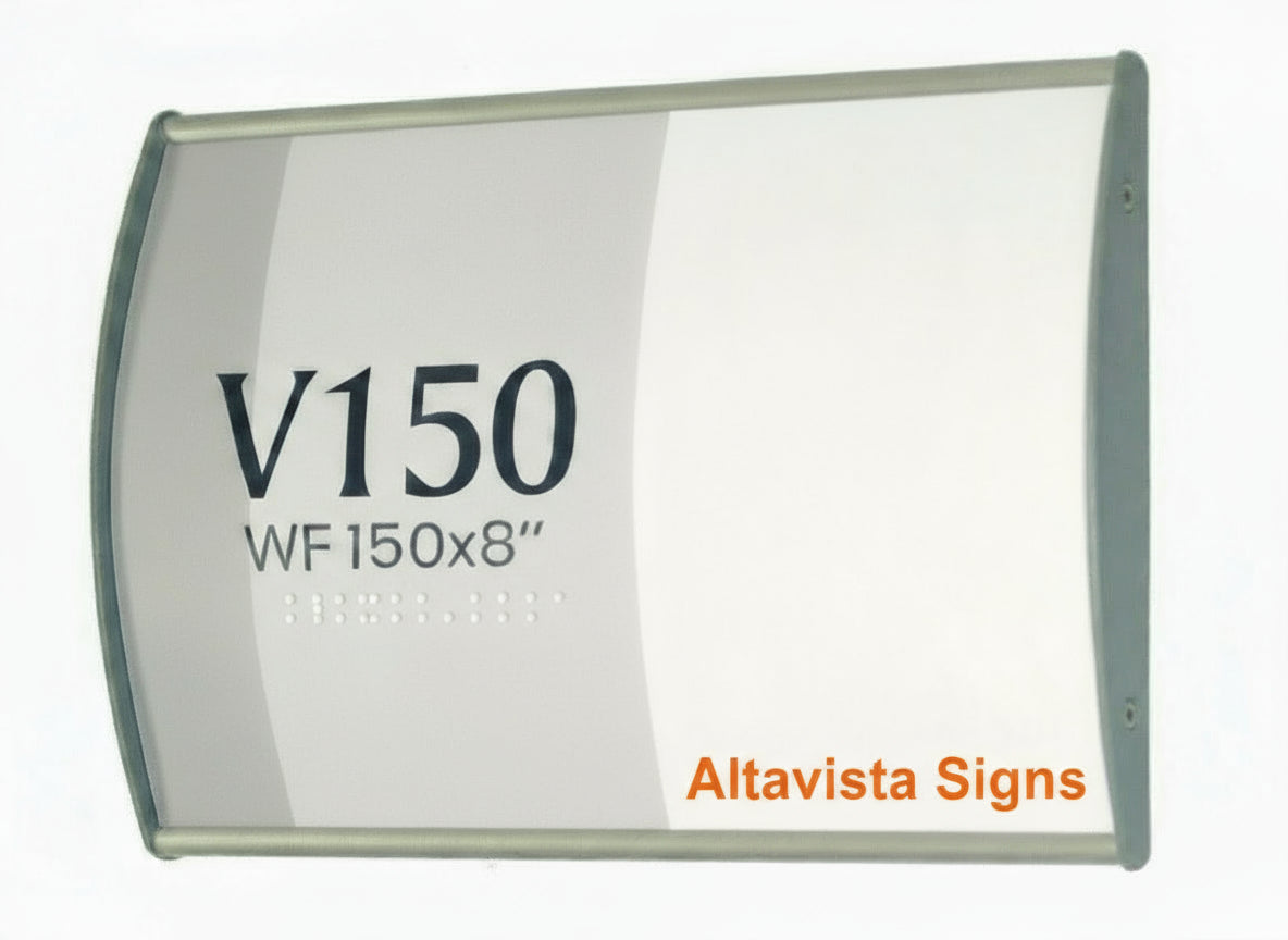Set of 10. Office Sign Holder for Wall or Door Mount - 6.00" H x 8.00" W - Altavista Signs