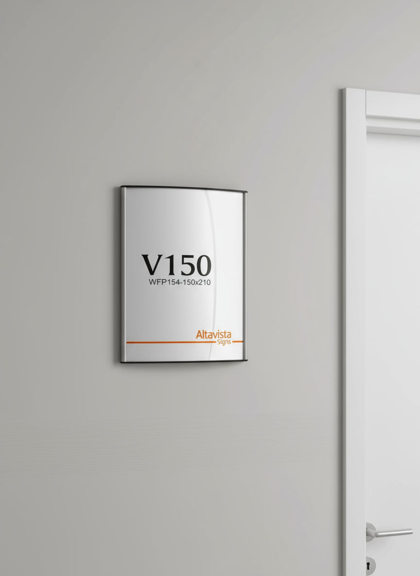 Office Sign Holder for Wall or Door Mount - A5 Size H 210 mm x W 150 mm. Set of 2 - Altavista Signs