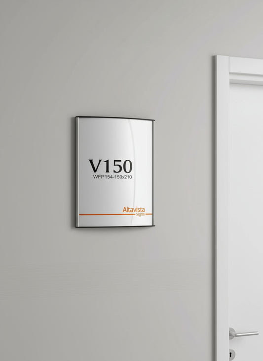 Office Sign Holder for Wall or Door Mount - A5 Size H 210 mm x W 150 mm. Set of 2 - Altavista Signs