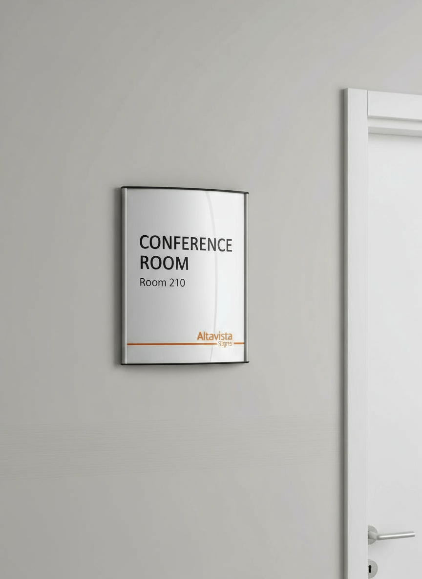 Office Sign Holder for Wall/Door Mount - A5 Size (210mm x 150mm) - Set of 2 - Durable Display