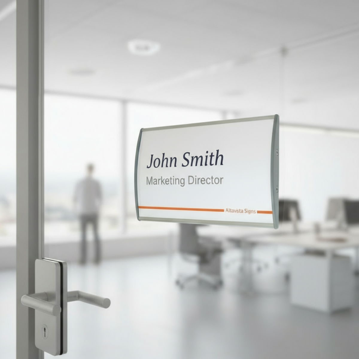 Portrait Aluminum Office Sign Holders, 4" x 6" – Set of 18
