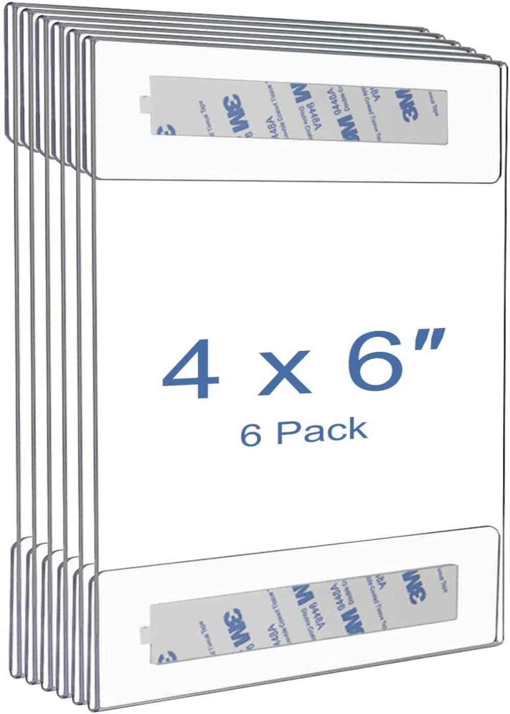 4 x 6 inch Wall Mount Clear Acrylic Sign Holder. Set of 6 - Altavista Signs