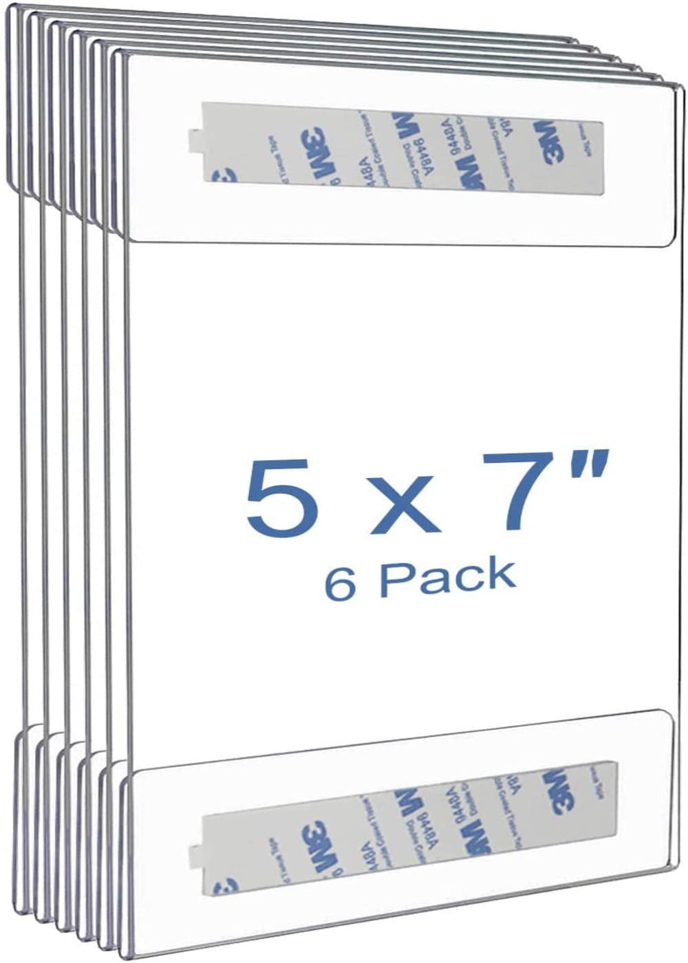 5 x 7 inch Wall Mount Clear Acrylic Sign Holder. Set of 6 - Altavista Signs