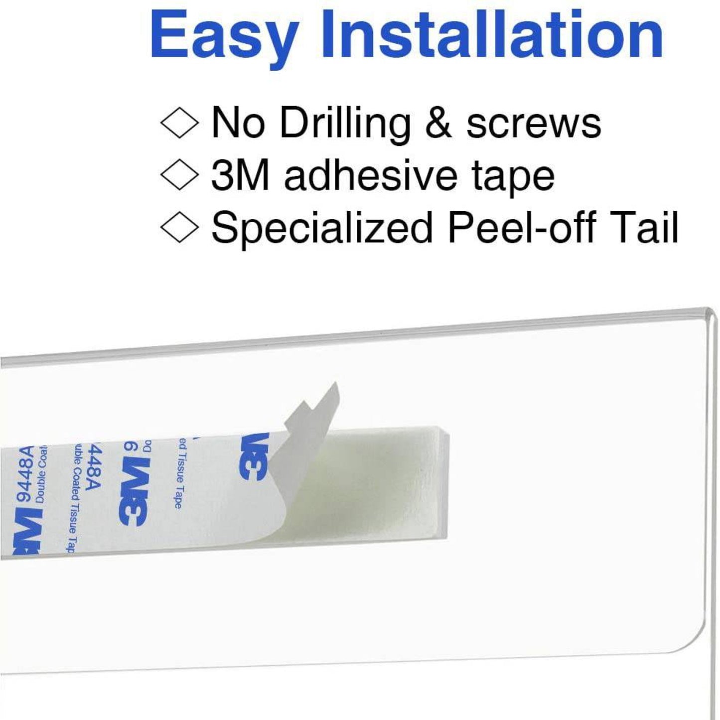 Clear Acrylic Sign Holder 11 x 14 inches Wall Mount Sign Holder Frame. Set of 3 - Altavista Signs