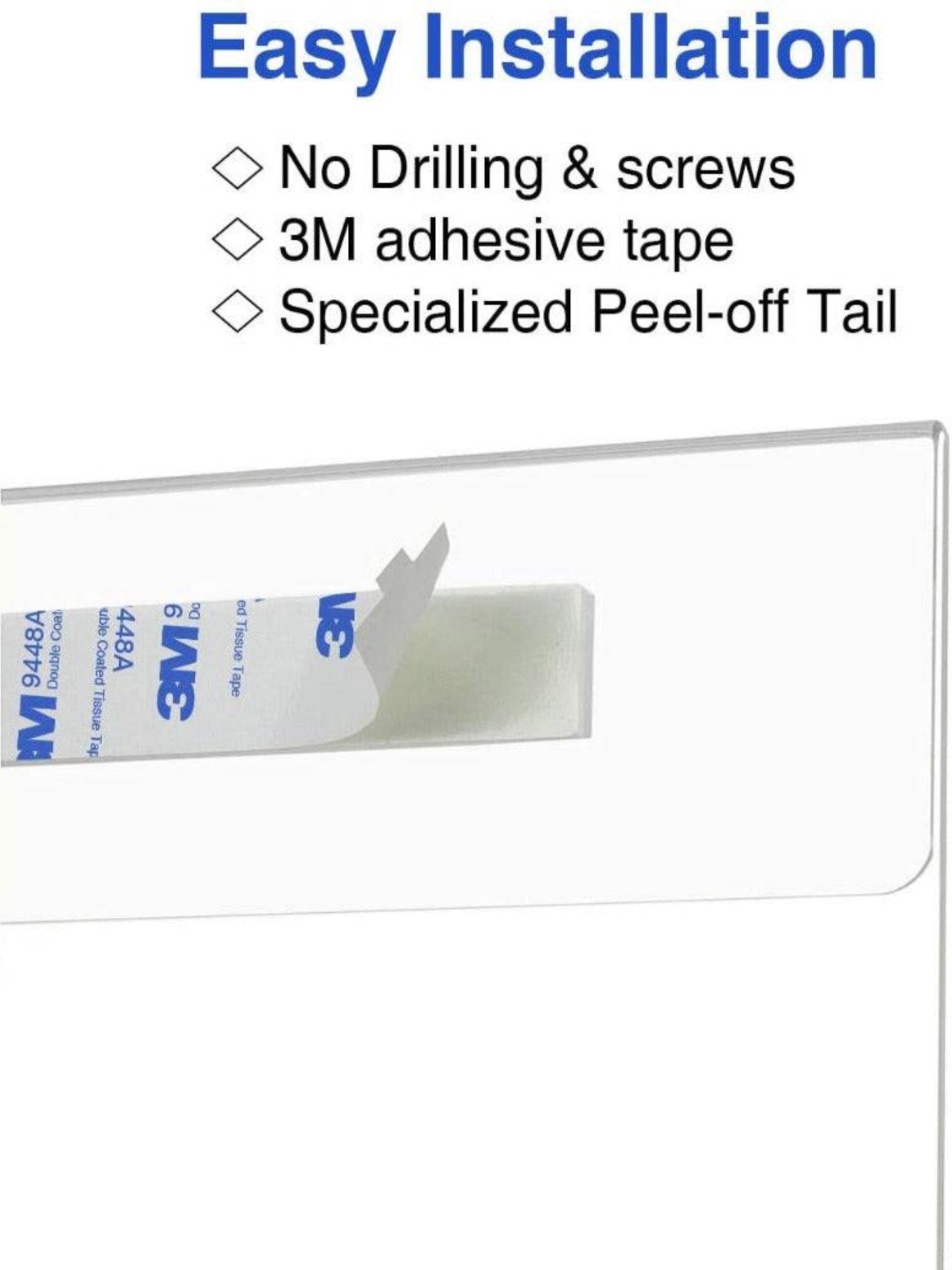 Clear Plastic Acrylic Sign Holder 8.5x11 in Landscape or Portrait Wall Mount Sign Poster Holder. Set of 6 - Altavista Signs