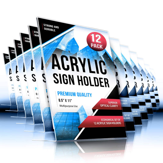 Acrylic Sign Holder 8.5 x 11 inches Multipurpose Transparent Sign - Altavista Signs