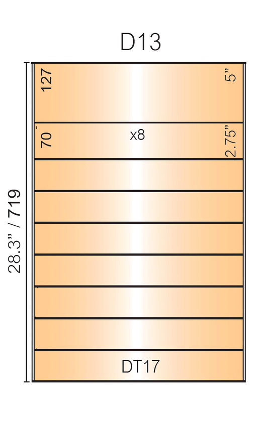 Aluminum Modular Wall Directory Sign D13-v500-9 Sections, 28.30" x 19.68"