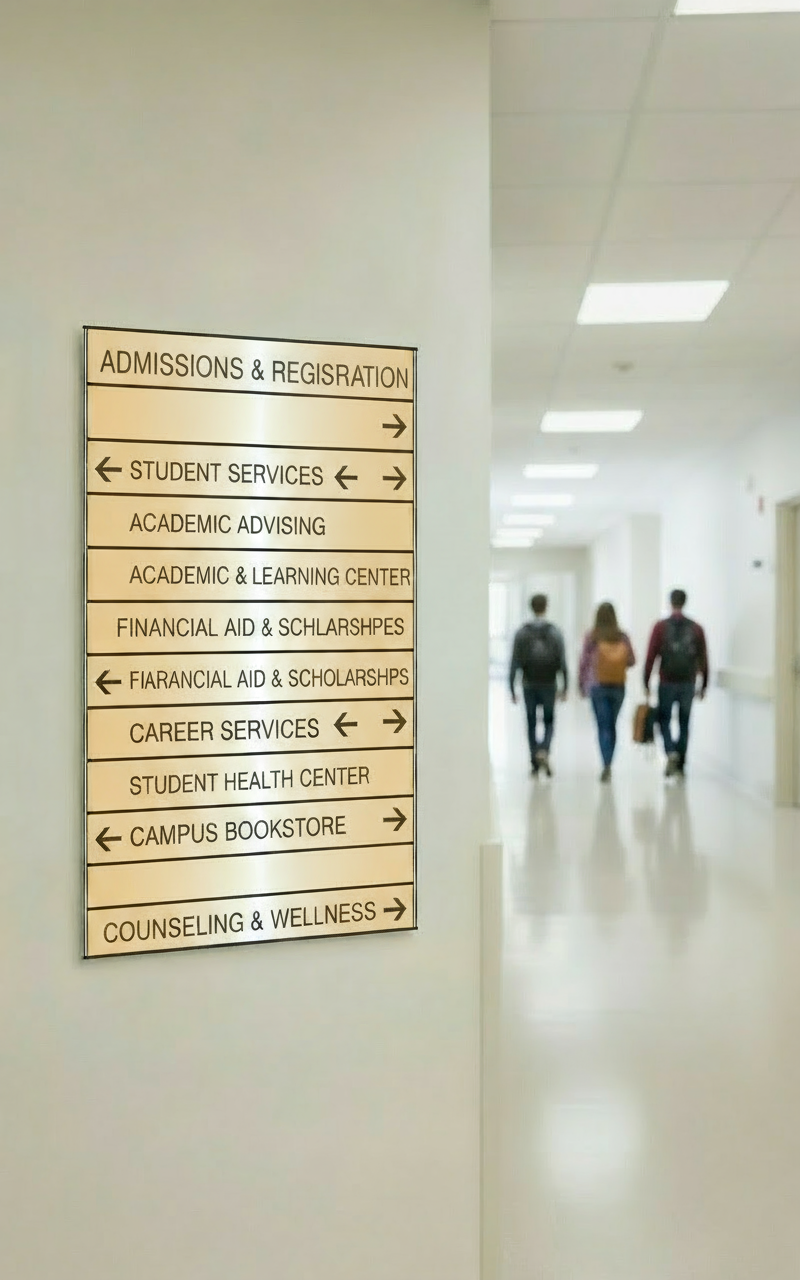 Aluminum Modular Wall Directory Sign D13-v500-9 Sections, 28.30" x 19.68"