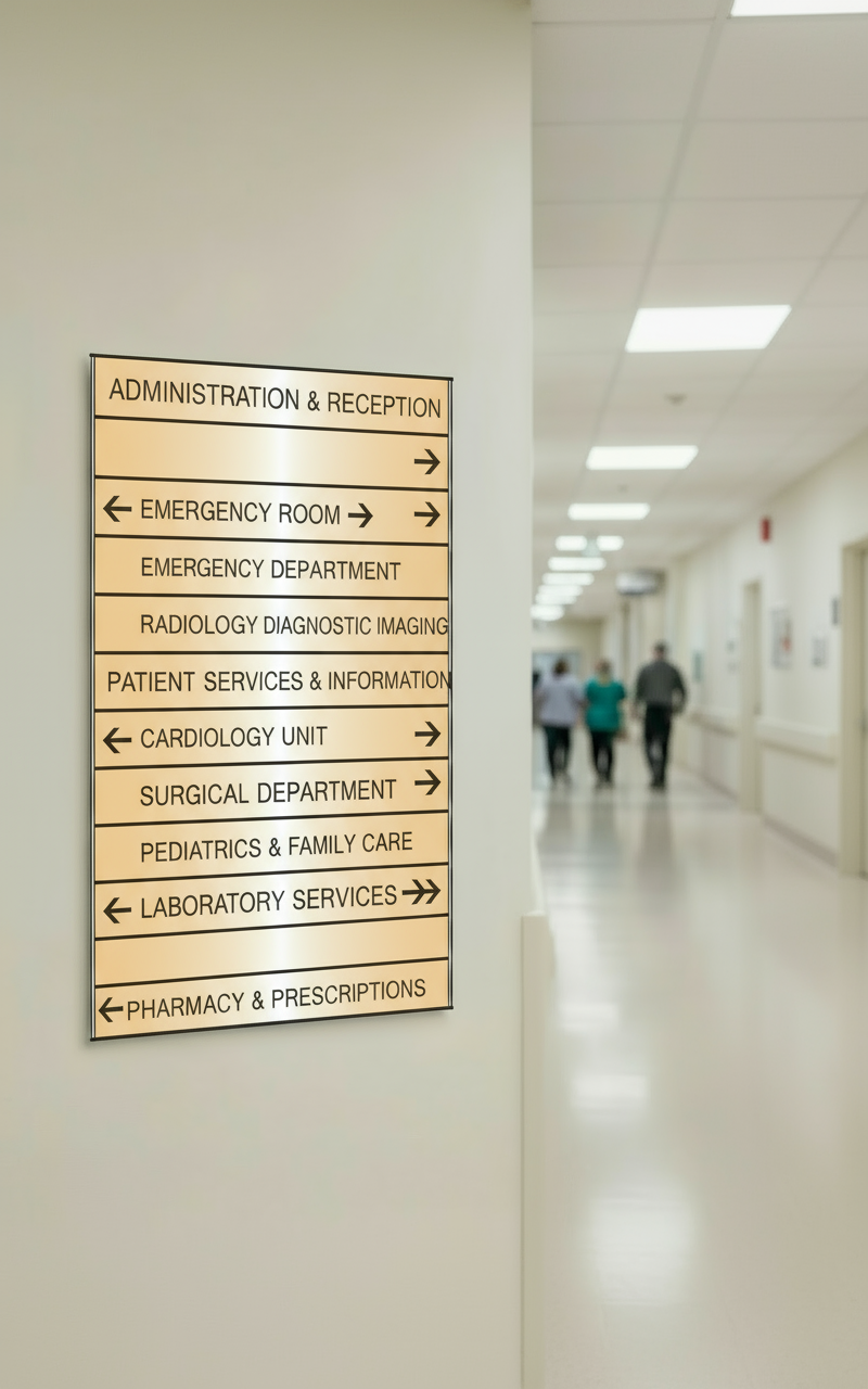 Aluminum Modular Wall Directory Sign D13-v500-9 Sections, 28.30" x 19.68"