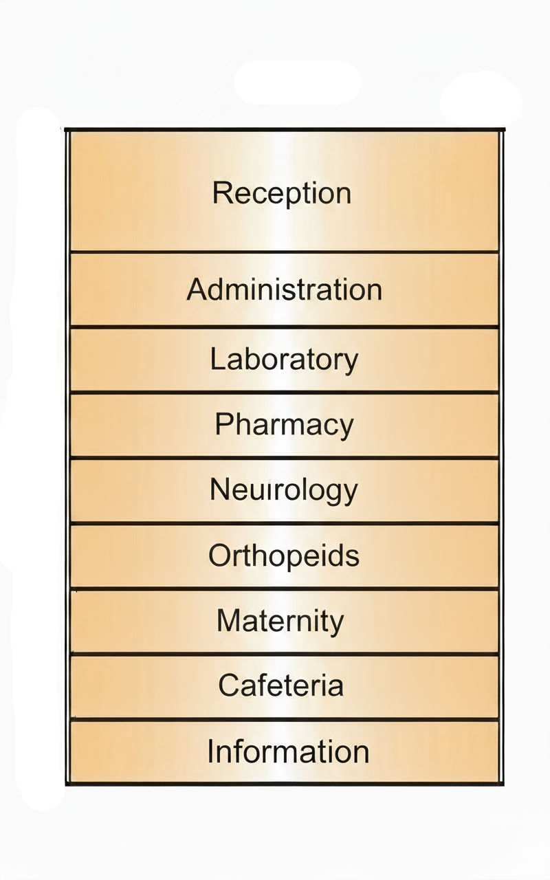 Aluminum Modular Wall Directory Sign D13-v500-9 Sections, 28.30" x 19.68"