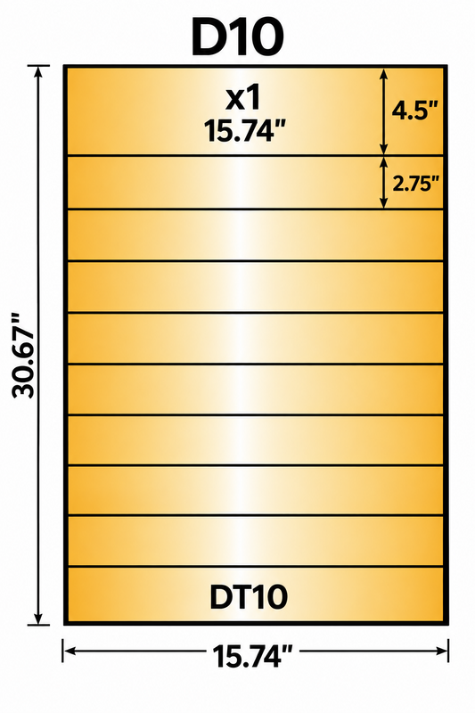 Changeable Wall Directory Sign, D9U, 10 Sections, 30.67" x 15.74"