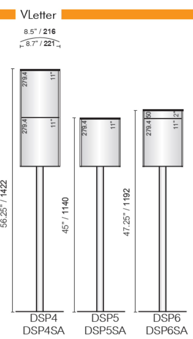 DSP5U-Double Sided Post Sign-Floor mounted V-Letter x11" on P40 - Altavista Signs