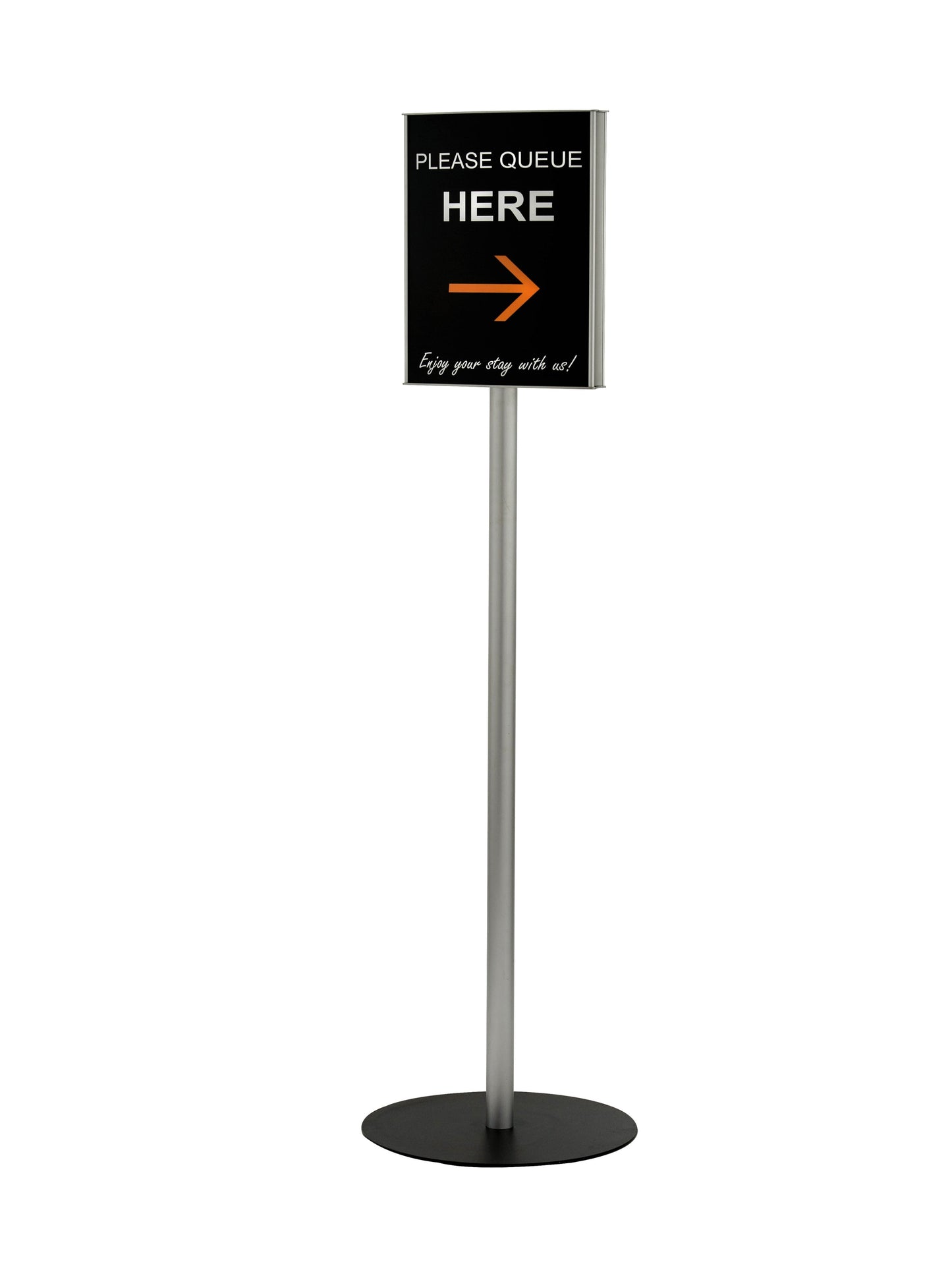 DSP5U-Double Sided Post Sign-Floor mounted V-Letter x11" on P40 - Altavista Signs