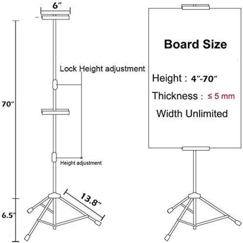 Double-Side Poster Stand, Adjustable Floor Standing Sign, Height Up to ...